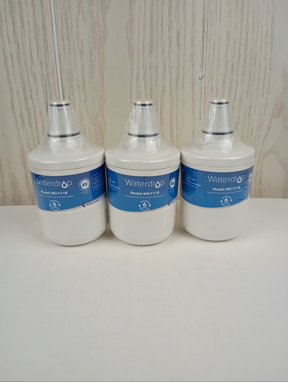 NEW 3-PACK Waterdrop WD-F11B Refrigerator Water Filter For Samsung DA29-00003G